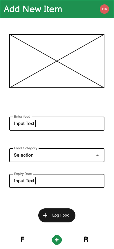StayFresh - Food Inventory Tracker - Add New Item Page